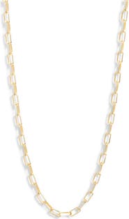 Argento Vivo Sterling Silver Two-Tone Paper Clip Chain Necklace