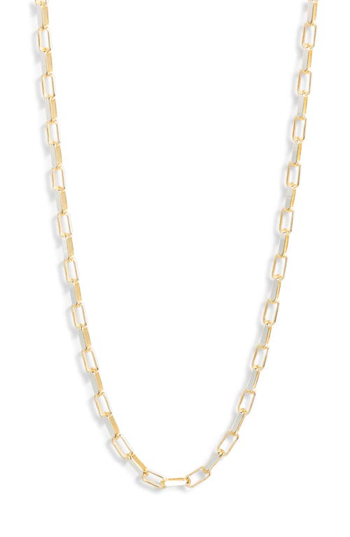 Argento Vivo Sterling Silver Two-tone Paper Clip Chain Necklace In Gold