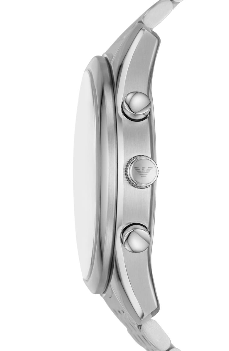Emporio Armani Antonio Chronograph Bracelet Watch, 41mm, Alternate, color, Silver