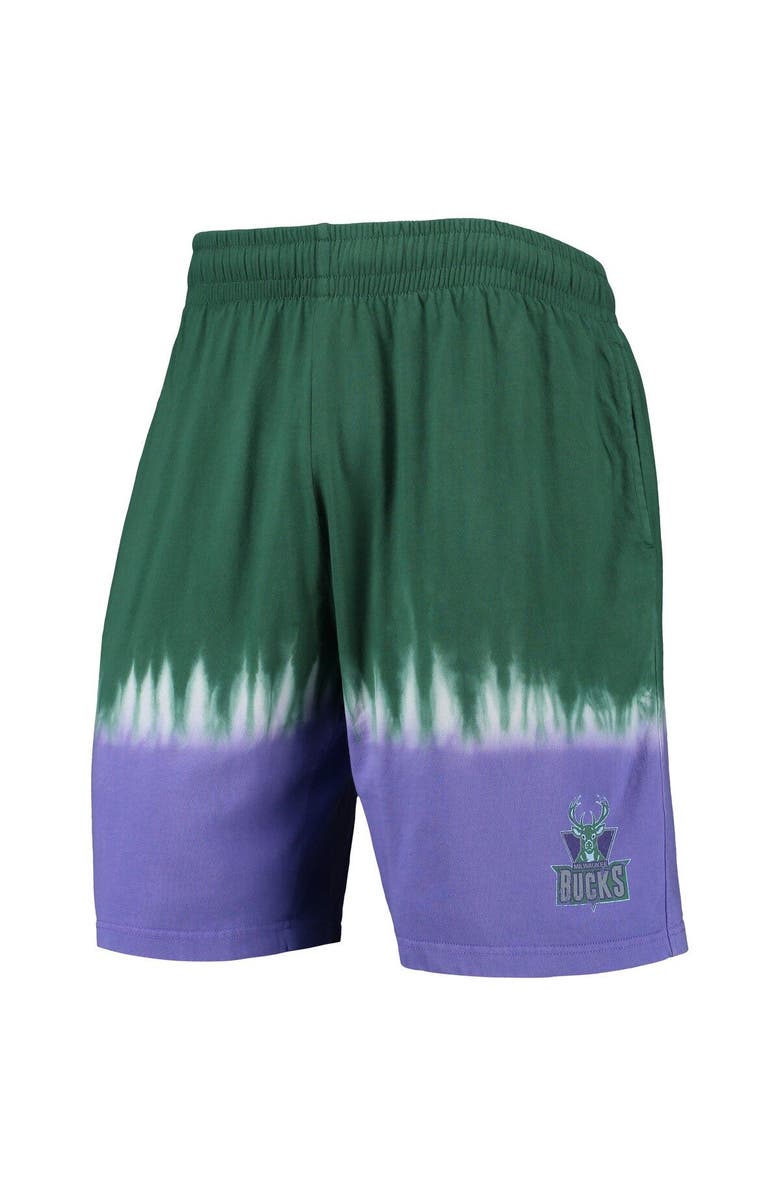 Mitchell & Ness Men's Mitchell & Ness Green/Purple Milwaukee Bucks Hardwood Classic Authentic Shorts, Alternate, color, 