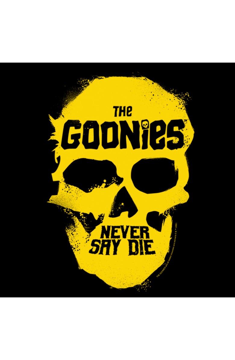 The Goonies Men's The Goonies Never Say Die Skull Graphic T-Shirt, Alternate, color, Black