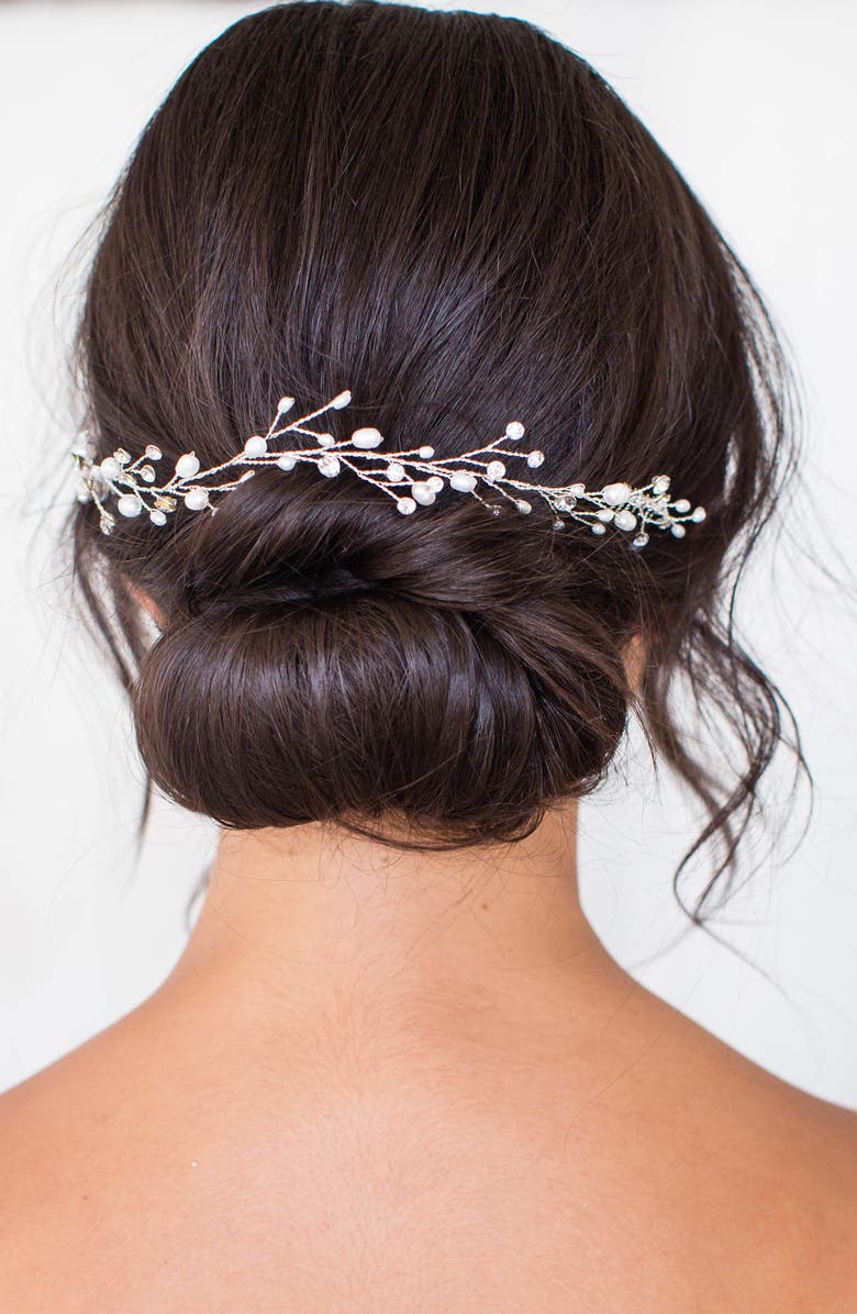 Brides & Hairpins Zylina Halo Comb, Alternate, color, Silver