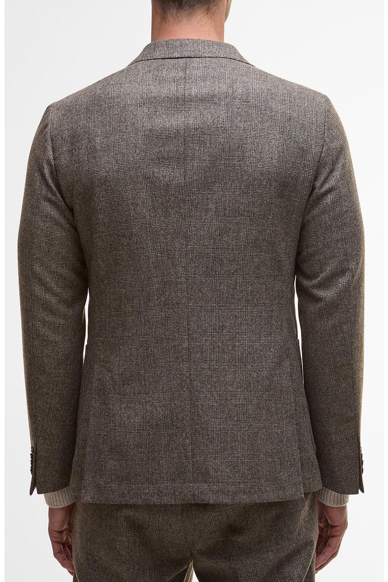 Kensington Glen Check Wool Blend Flannel Suit Jacket, Alternate, color, BROWN