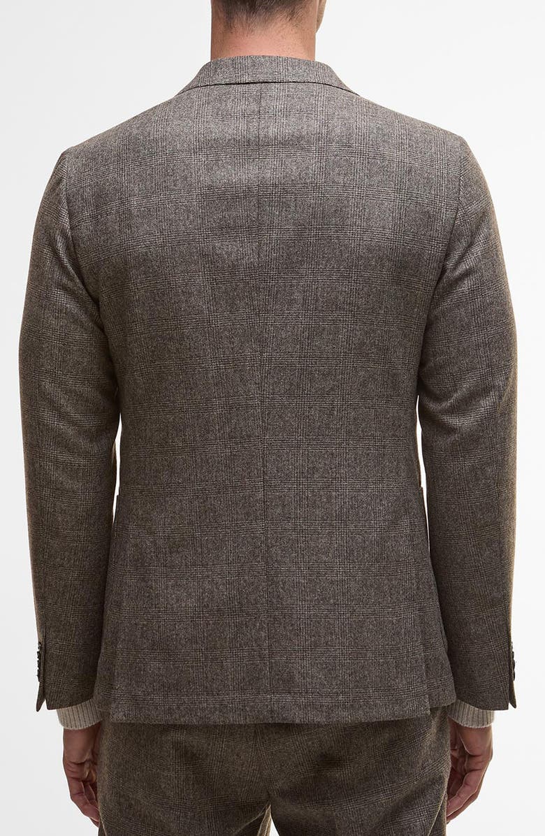 Barbour Kensington Glen Check Wool Blend Flannel Suit Jacket, Alternate, color, Brown