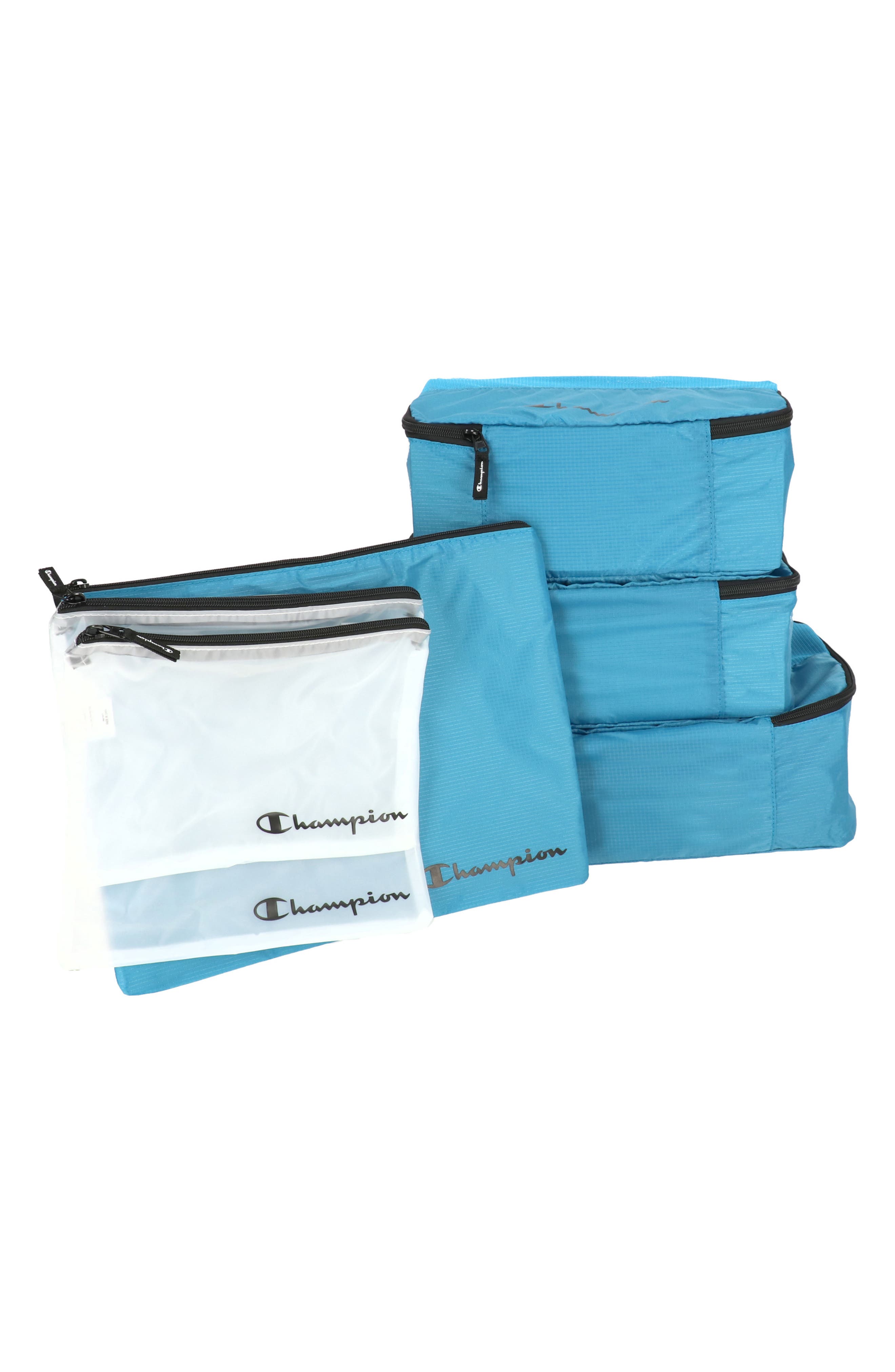 Champion 6-Piece Packing Cube Set, Alternate, color, Blue