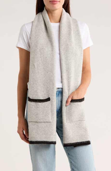 BCBG Contrast Stitch Muffler Scarf