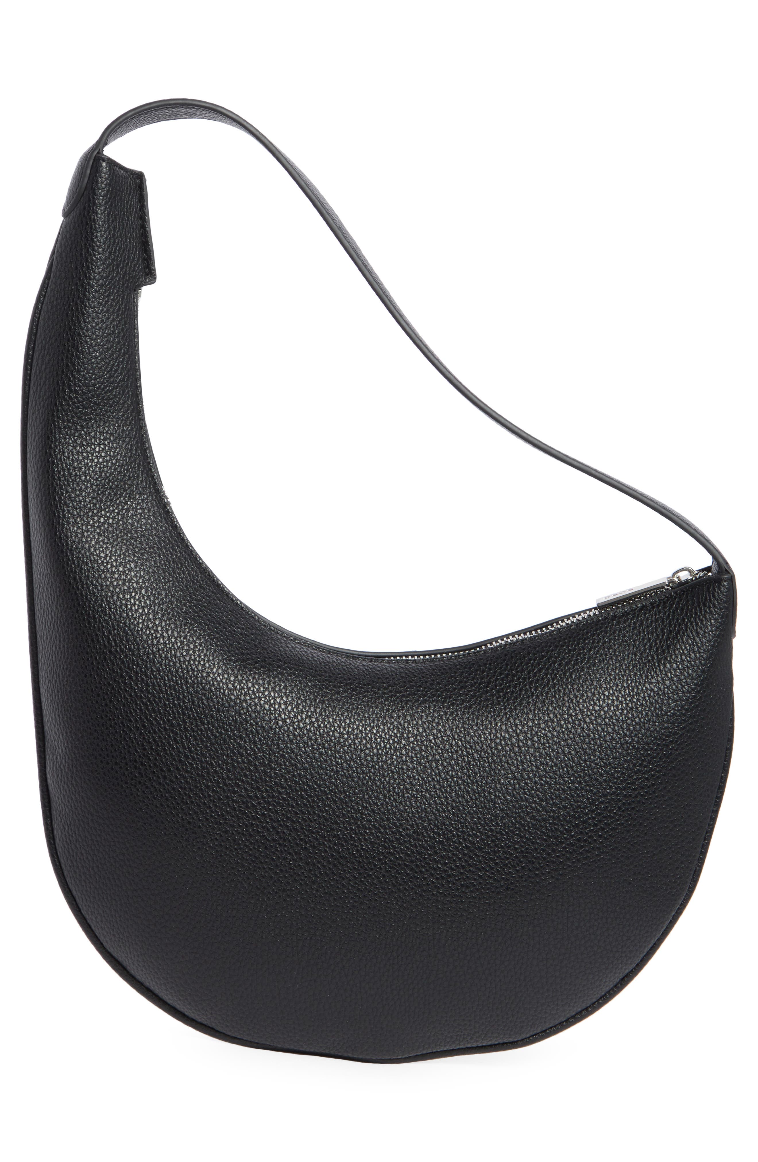 BCBG Asymmetric Shoulder Bag, Alternate, color, Black