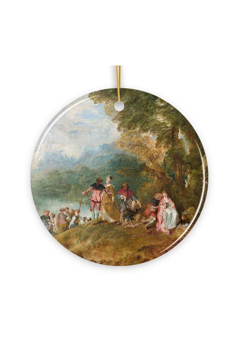 Watteau Pilgrimage To Cythera Ceramic Ornament