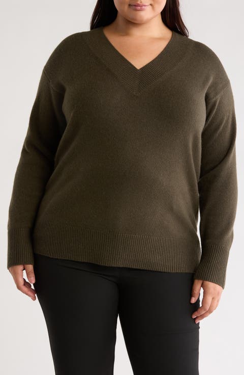 Wool & Cashmere Blend Sweater (Plus Size)