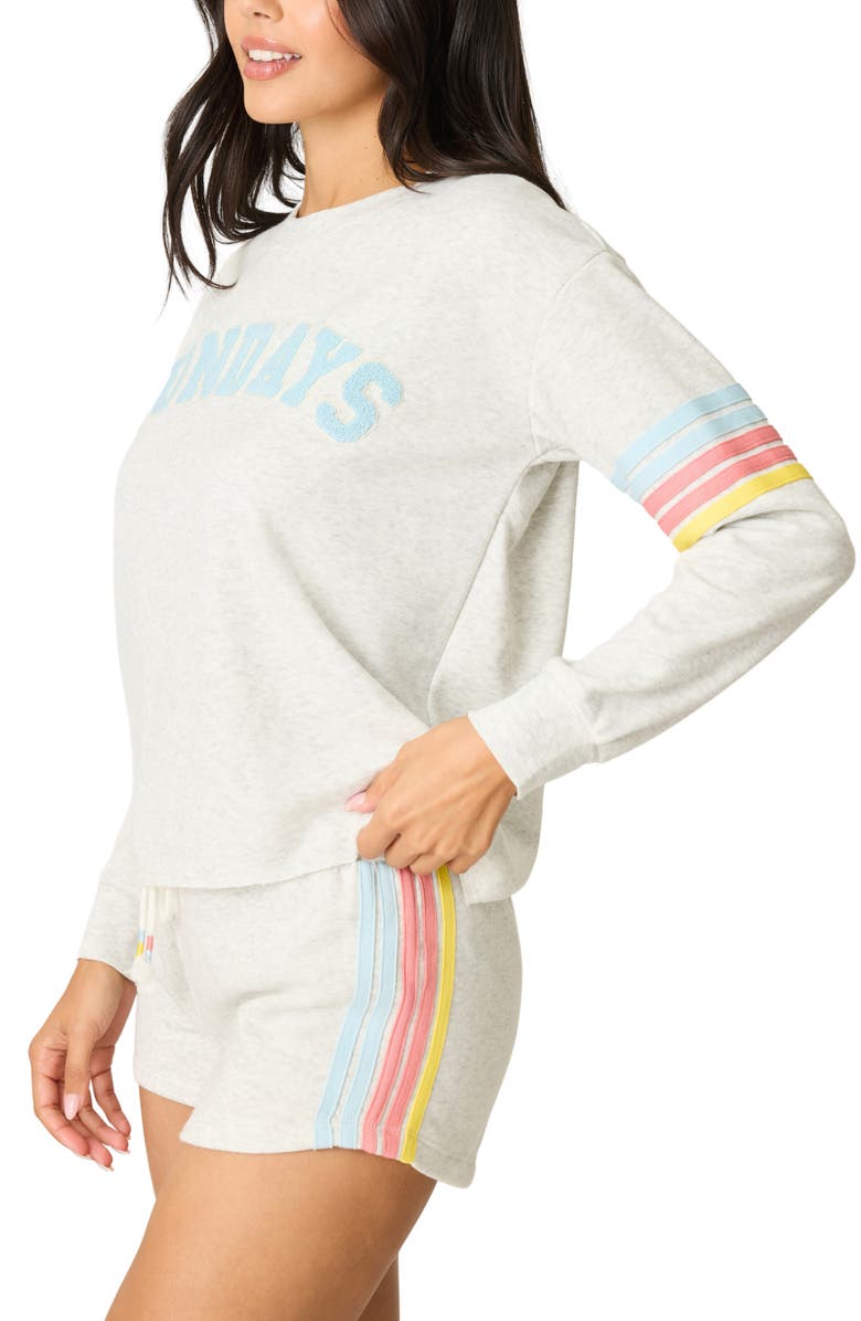 PJ Salvage Sunday Funday Pajama Sweatshirt, Alternate, color, H Cloud