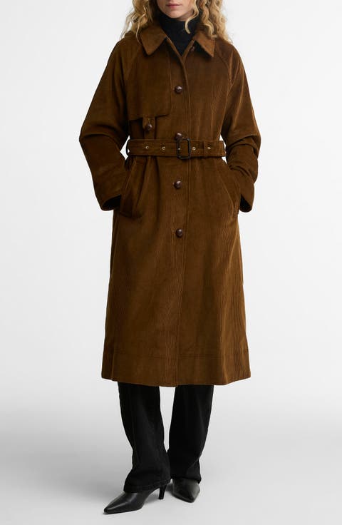 Antonella Corduroy Trench Coat