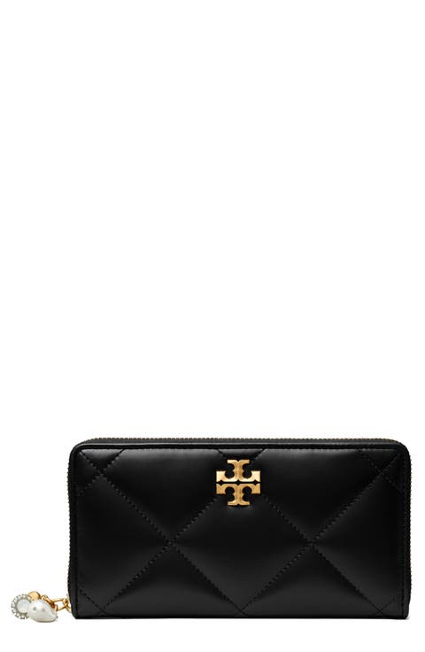 Kira Diamond Quilted Charm Zip Wallet