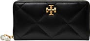 Tory Burch Kira Diamond Quilted Charm Zip Around Continental Wallet
