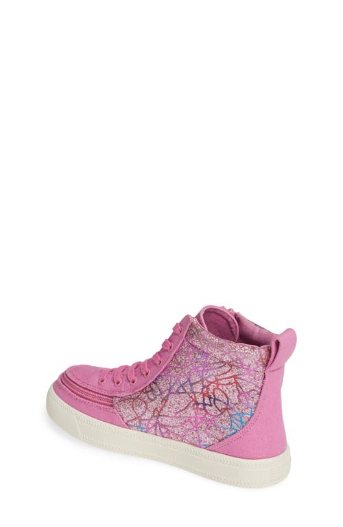 Billy Footwear Billy Classic Lace High Gltr In Pink