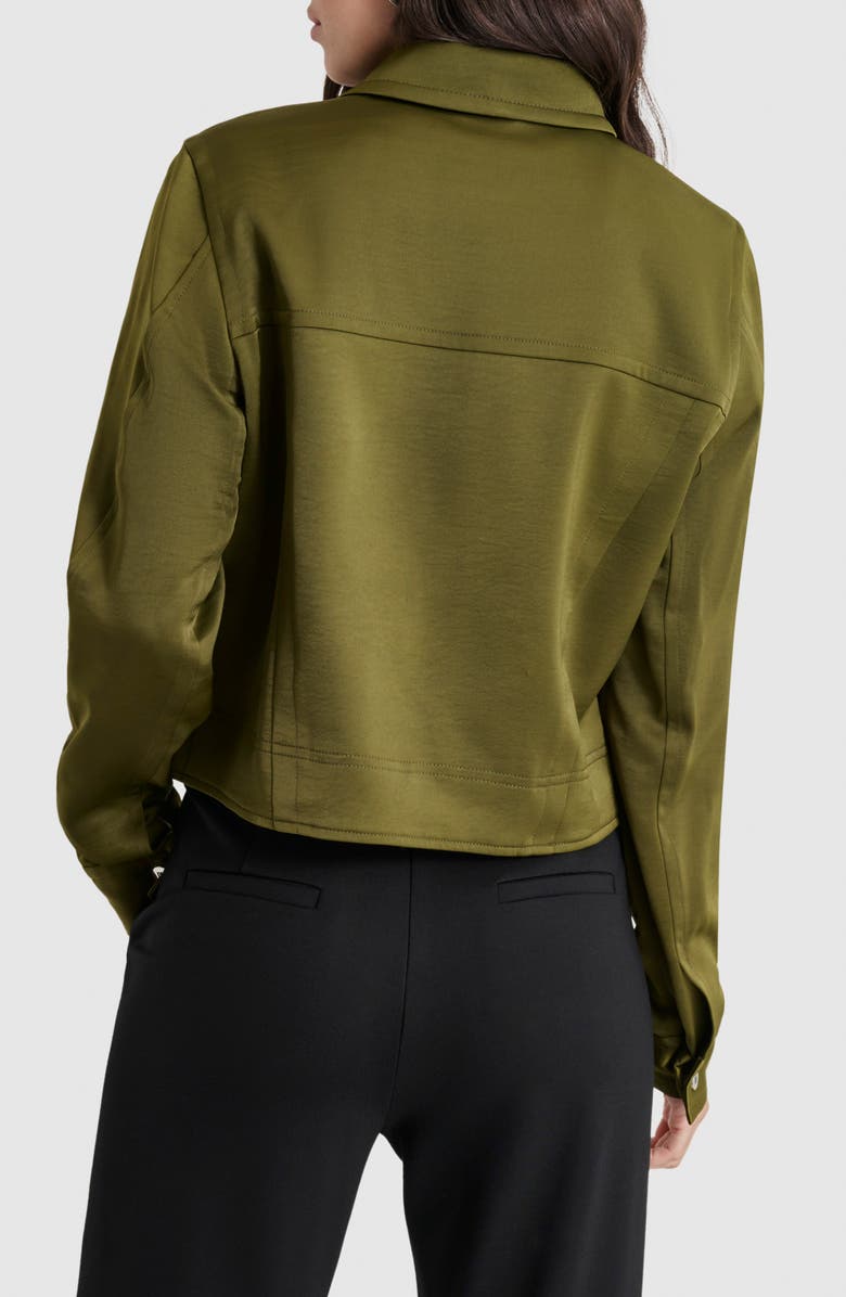 DKNY Crop Trucker Jacket, Alternate, color, 