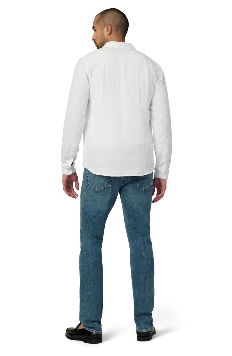 Joe's Cedric Cotton Gauze Button-Up Shirt, Alternate, color, Optic White
