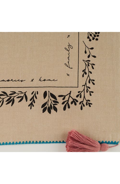 Design Imports Gather Together Embellished Table Runner In Sand