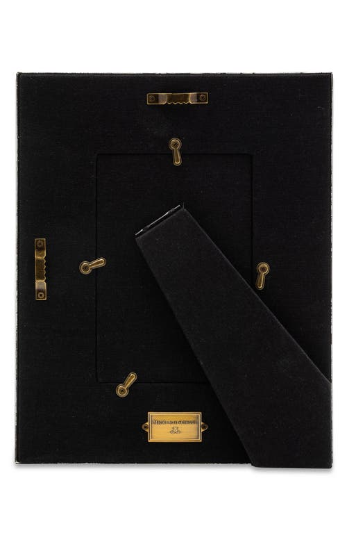 Mackenzie-childs Mackenzie Childs Emerald Check Enameled Steel 4 X 6-inch Picture Frame In Green