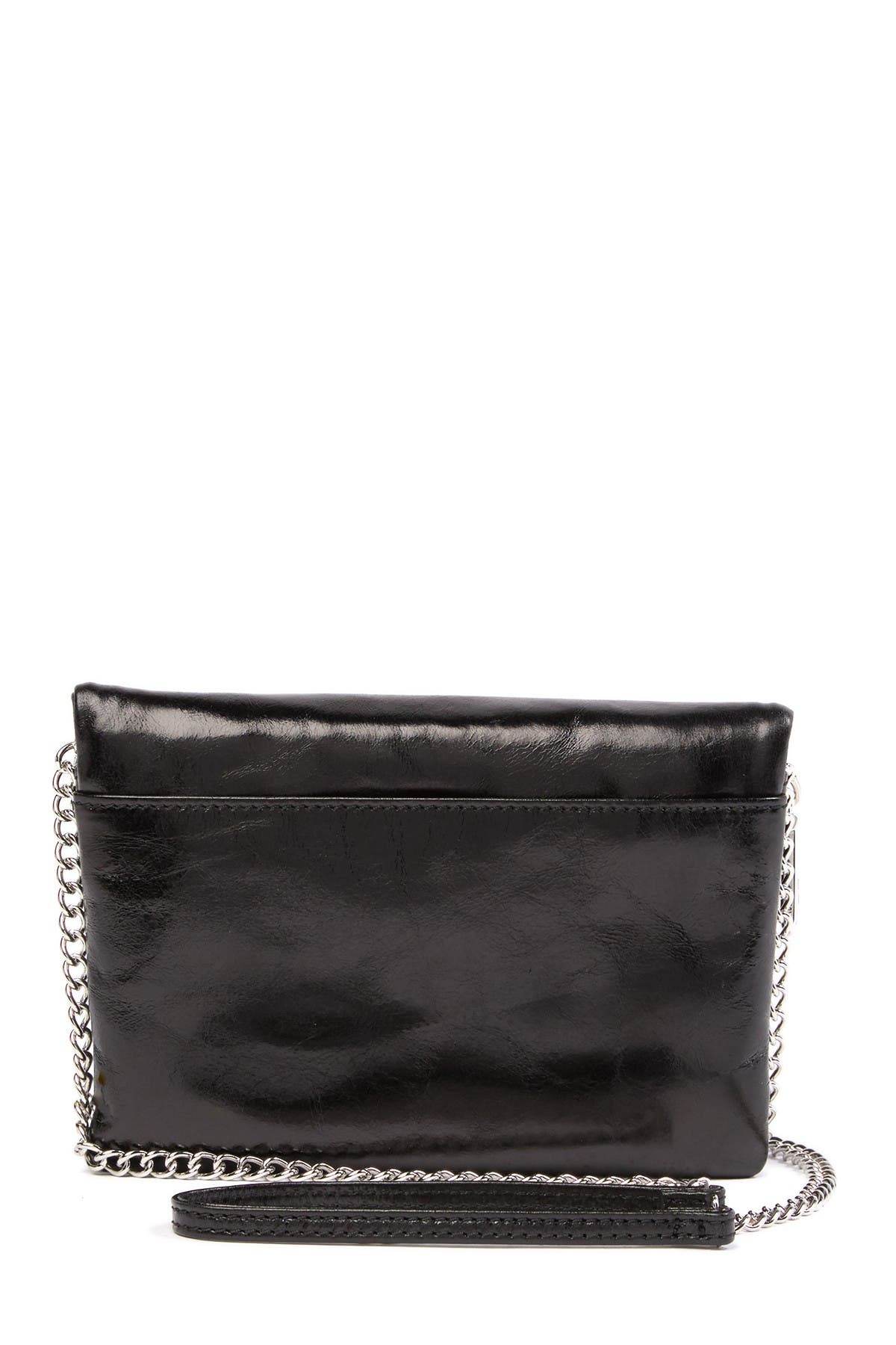 HOBO Daria Leather Crossbody Clutch, Alternate, color, Black