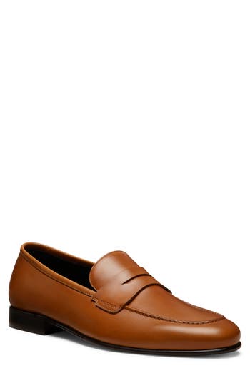 Stuart Weitzman Banks Penny Loafer In Brown