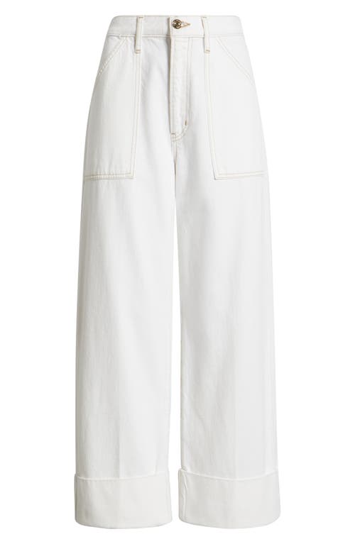 Frame The Utility Cuff Wide Leg Jeans