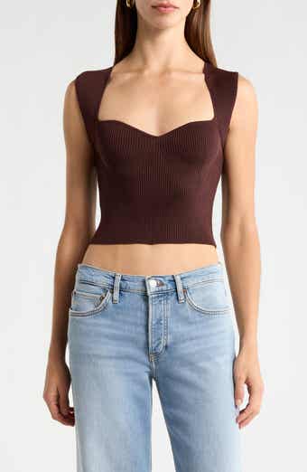 NSR Sweetheart Sleeveless Sweater Top