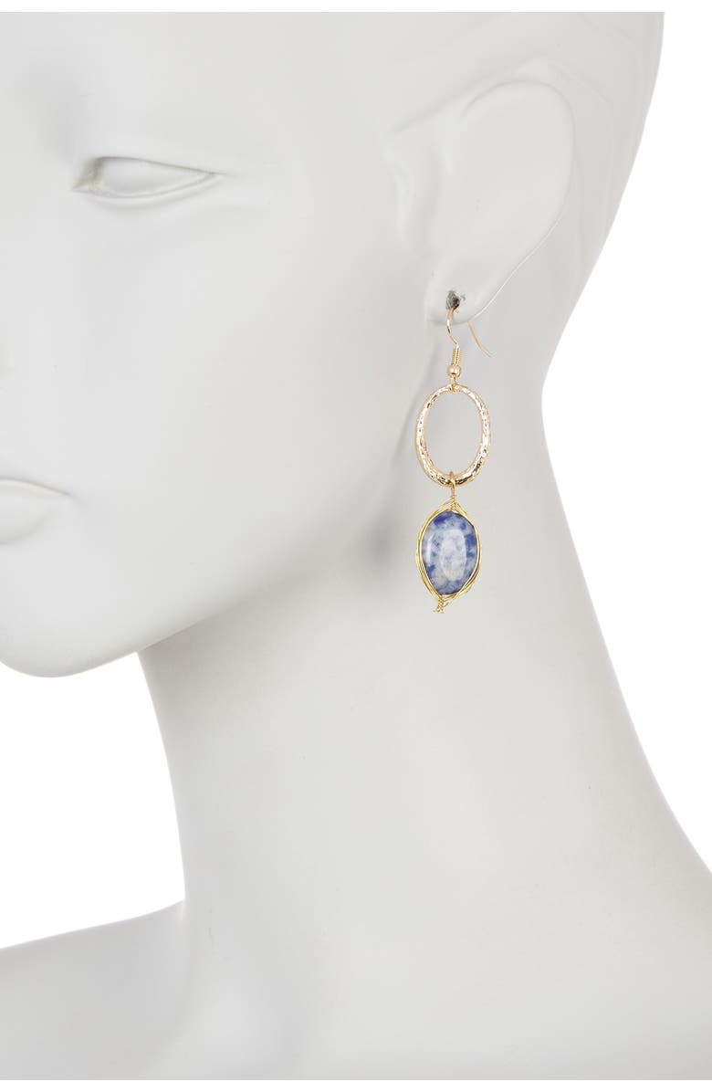 OLIVIA WELLES Earth Stone Earrings, Alternate, color, Blue/ Gold