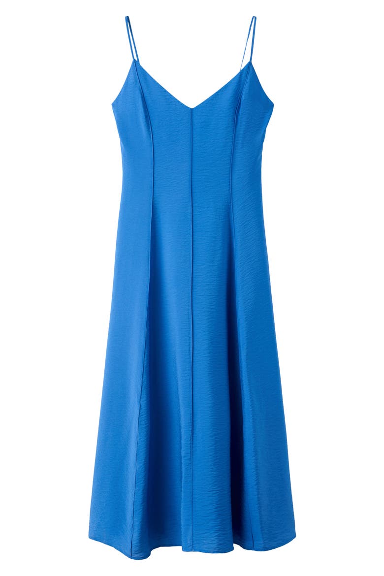Stitch Detail Sleeveless Maxi Dress, Main, color, BLUE