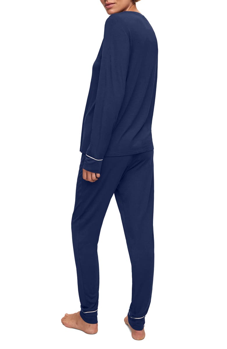 Eberjey Gisele Pajamas, Alternate, color, Navy/ Ivory