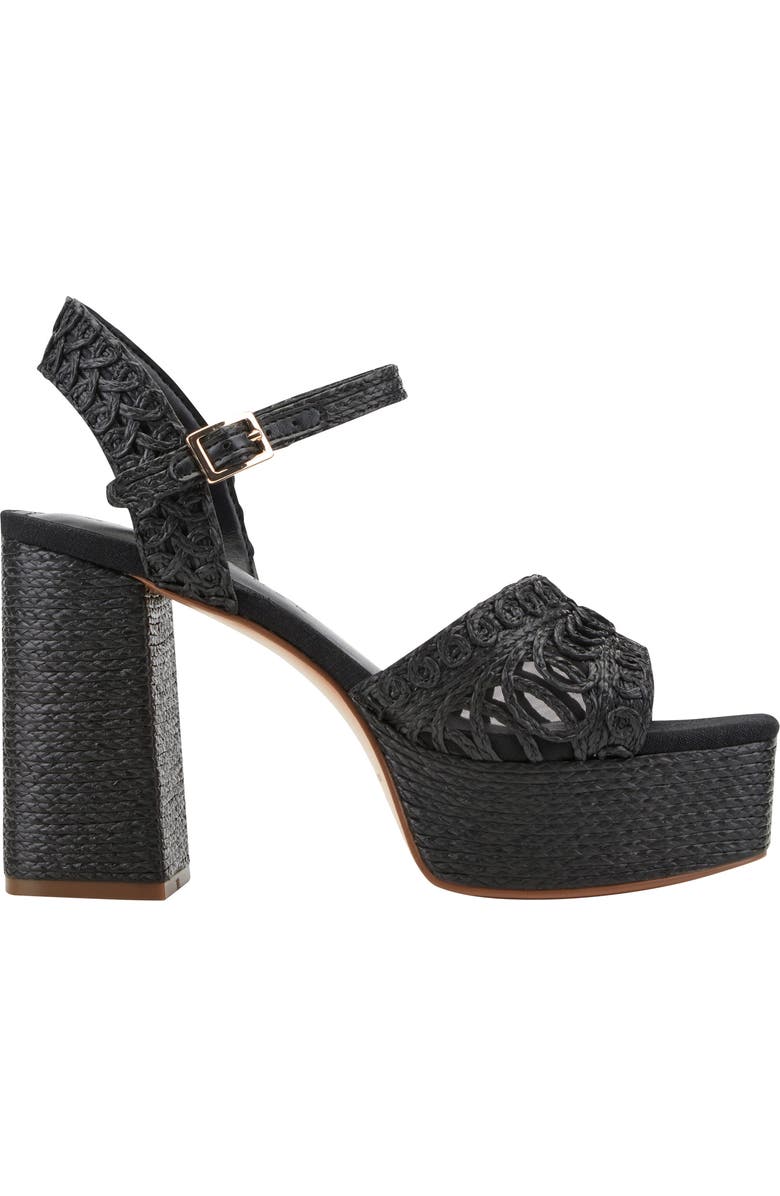 Marc Fisher LTD Chayse Ankle Strap Platform Sandal, Alternate, color, Black