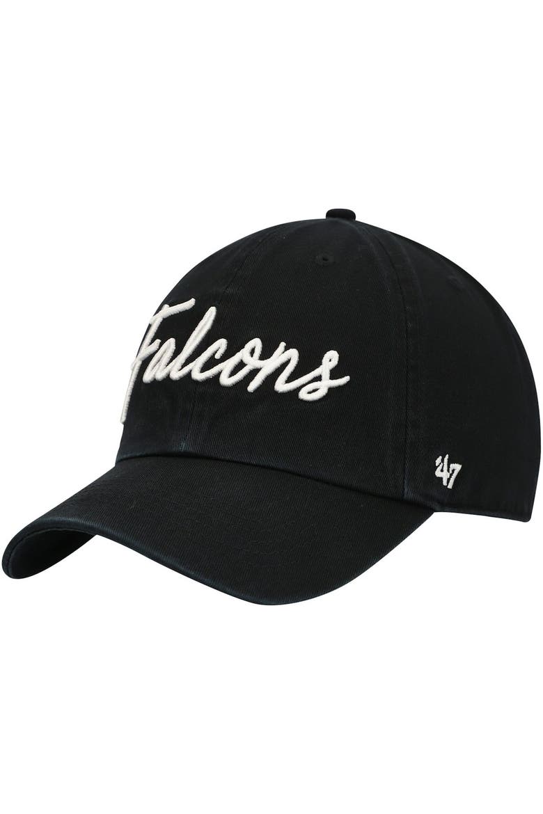 Women's '47 Black Atlanta Falcons Vocal Clean Up Adjustable Hat, Main, color, Black