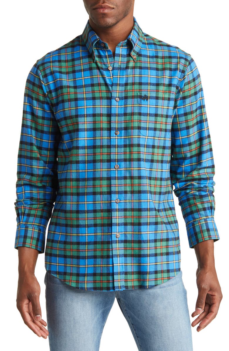 Brooks Brothers Regent Fit Tartan Print Button-Down Shirt, Main, color, 