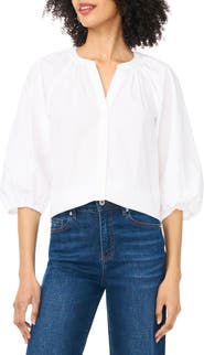 Vince Camuto Raglan Puff Sleeve Top