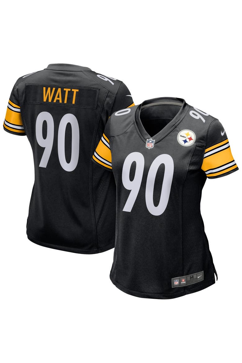 Women's Nike T.J. Watt Black Pittsburgh Steelers Game Jersey, Main, color, Black