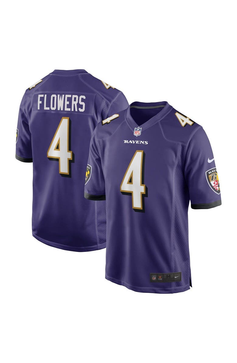 Nike Men's Nike Zay Flowers Purple Baltimore Ravens 2023 NFL Draft First Round Pick Game Jersey, Alternate, color, Purple