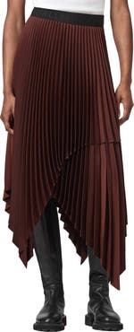 AllSaints Elisa Pleated Midi Skirt