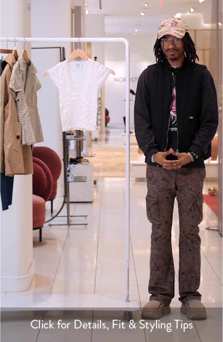 Bella Lace Trim Crop T-Shirt, sales video thumbnail