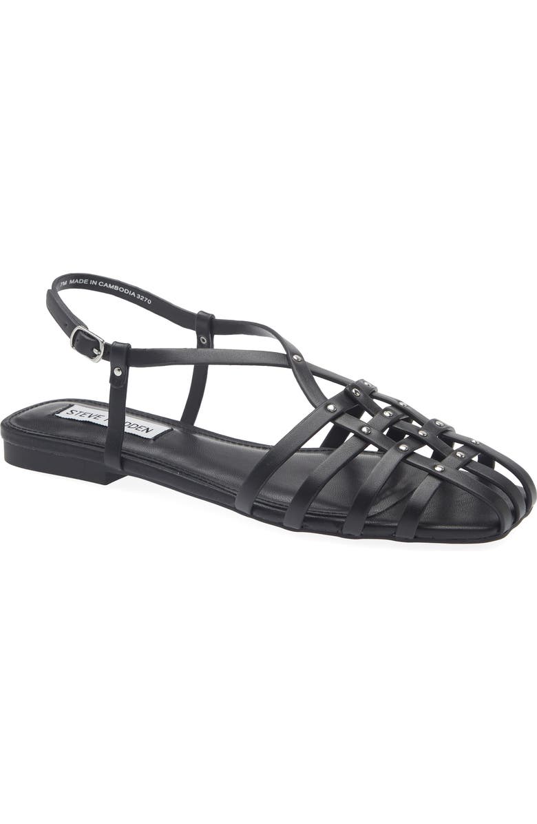 Steve Madden Riverr Slingback Sandal, Main, color, Black Leather