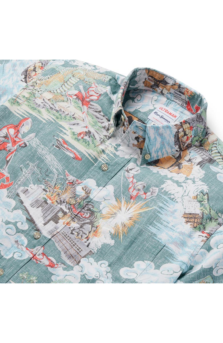 Reyn Spooner Classic Fit Ultraman Short Sleeve Button-Down Shirt, Alternate, color, 