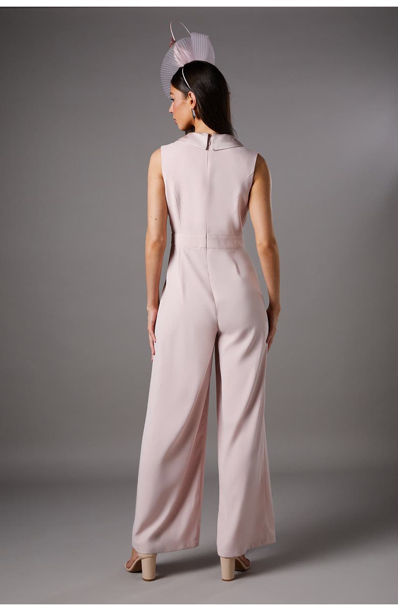 Coast Crepe V-Neck Wrap Wide Leg Jumpsuit, Alternate, color, Blush
