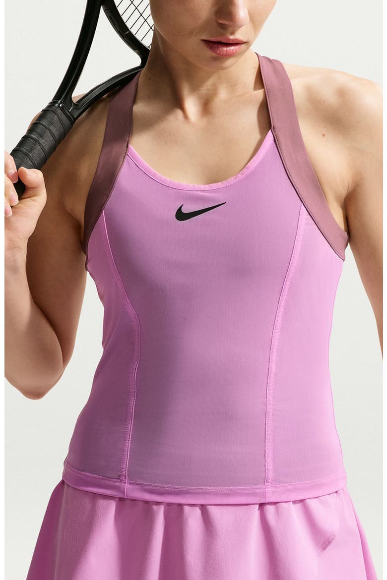 Court Slam Dri-FIT Tank, Main, color, LIGHT MAGENTA/ TATTOO/ BLACK