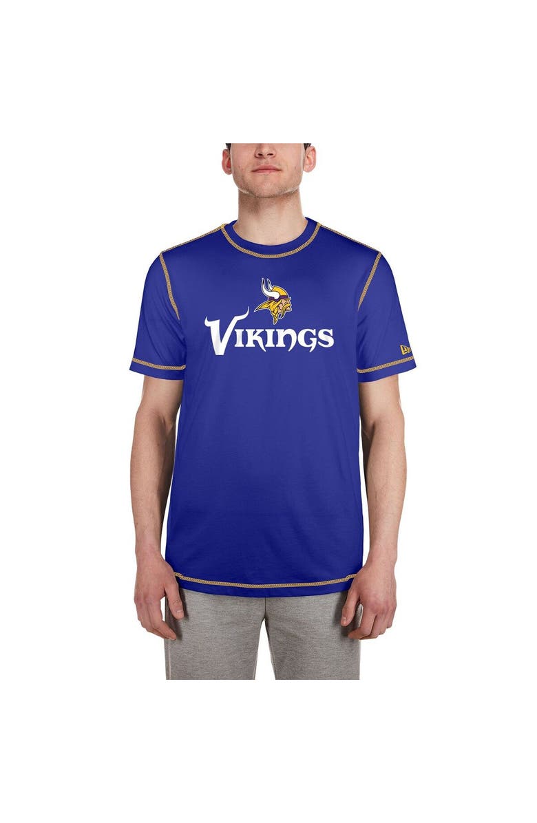 New Era Men's New Era Purple Minnesota Vikings Third Down Puff Print T-Shirt, Alternate, color, Purple