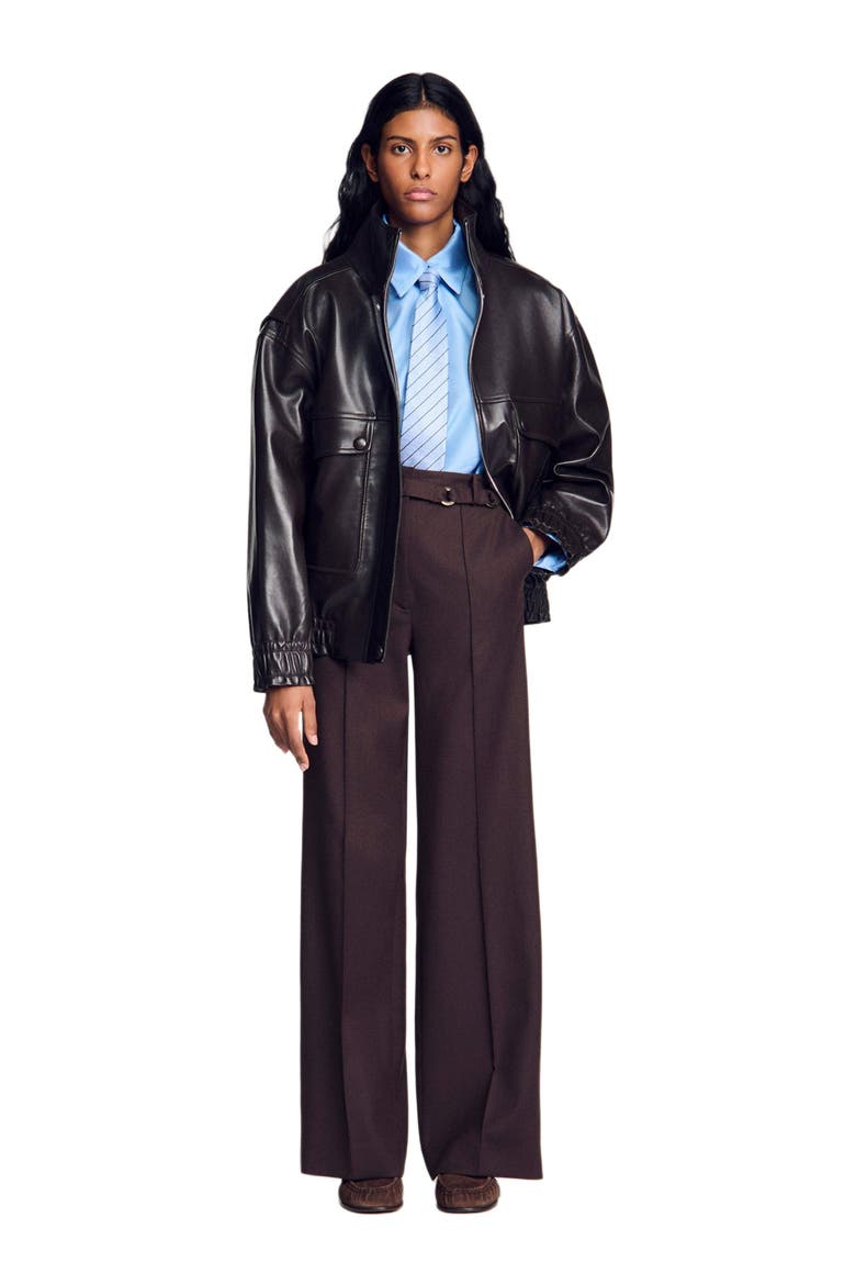 Metal ring trousers, Alternate, color, Light brown