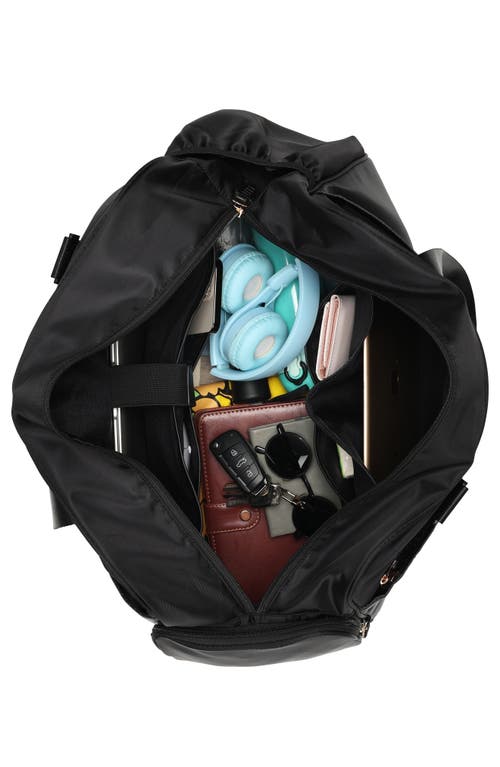 Elle Wayfarer 40l Monogram Weekender Duffel Bag In Black