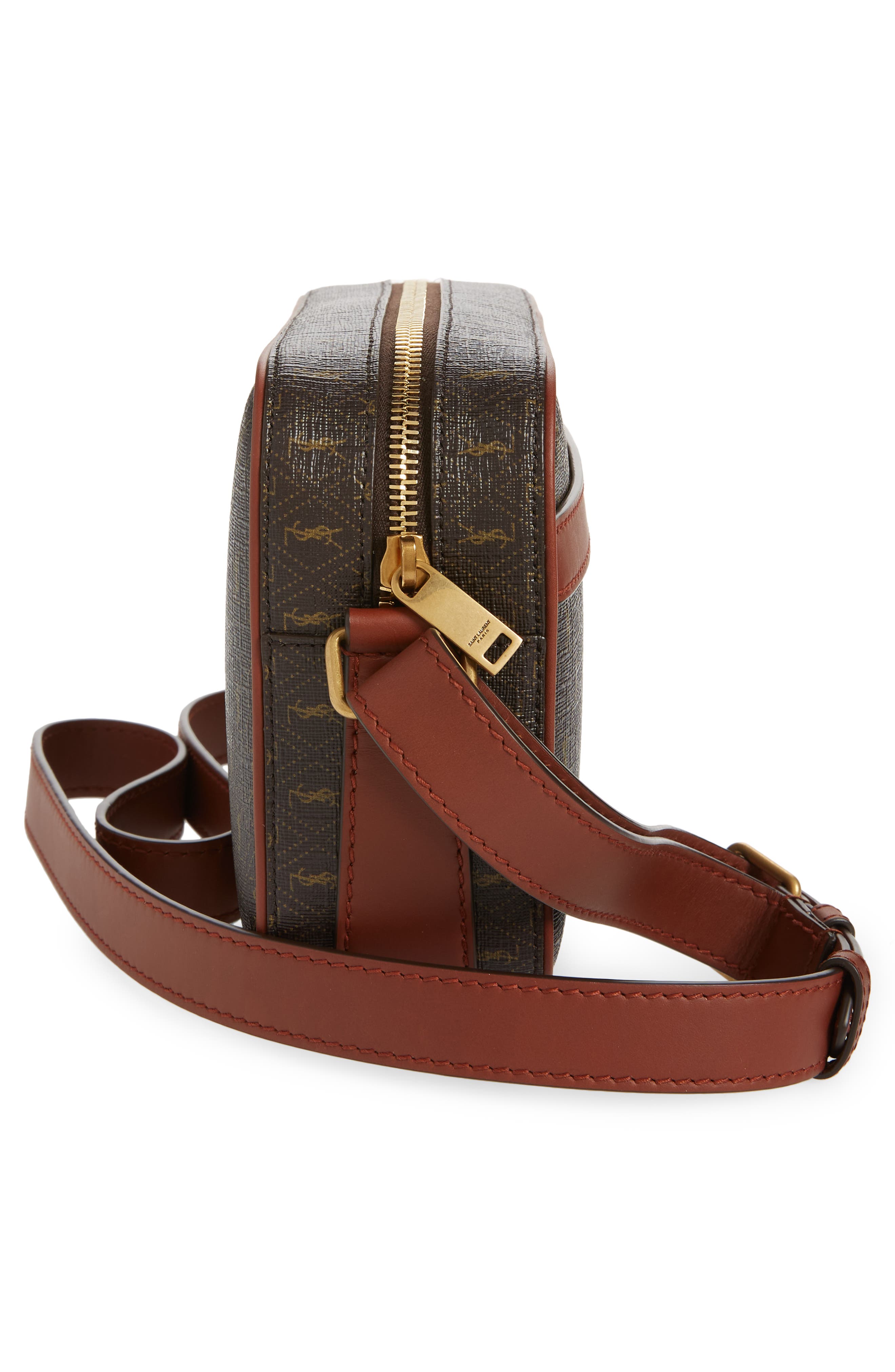 Saint Laurent Le Monogramme Coated Canvas Camera Bag, Alternate, color, 