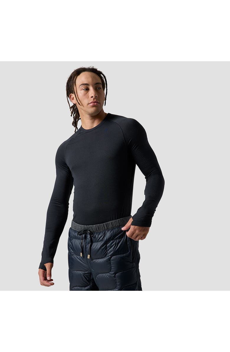 Backcountry Pines Micrrid Ultra-Lt Baselayer Crew Top - Men's, Main, color, Black