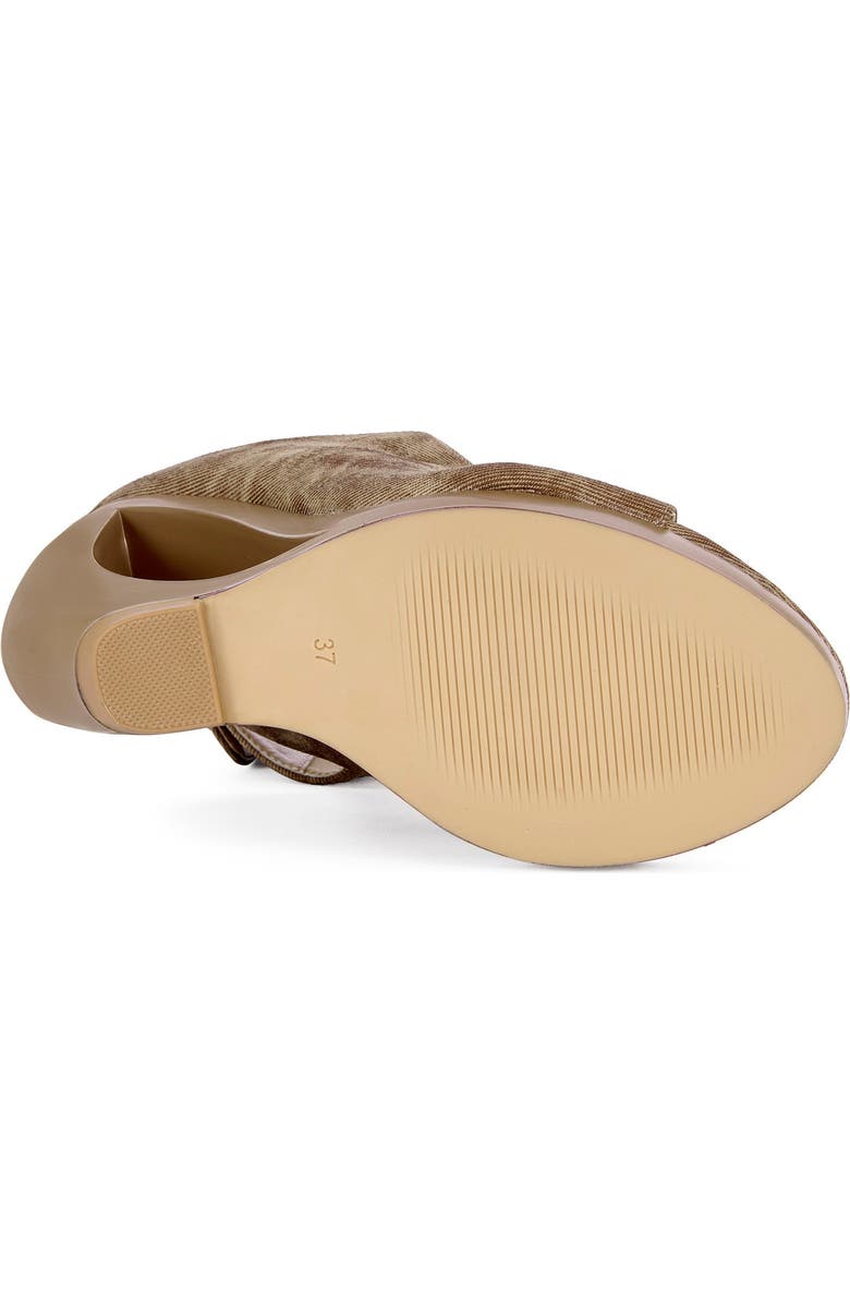 AZALEA WANG CIRCOS-BLACK WEDGE SANDAL BOOTIE - BLACK / 8 / WEDGE, Alternate, color, Brown