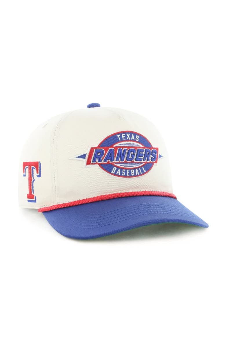 '47 Men's '47 Natural Texas Rangers Frame Out Hitch Adjustable Hat, Main, color, Natural