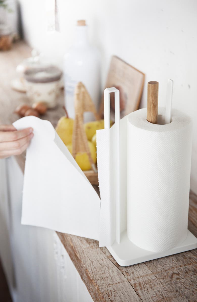 Yamazaki Paper Towel Holder, Alternate, color, White