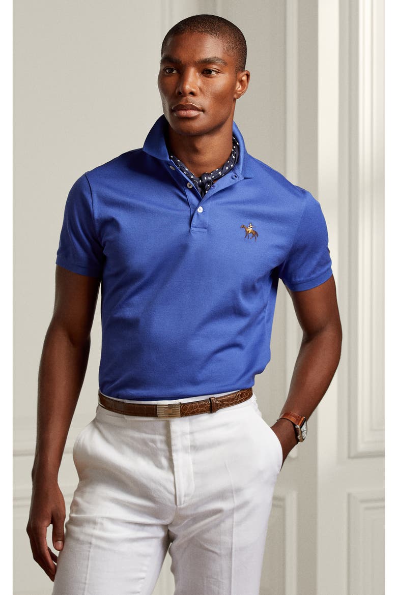 Embroidered Standing Horse Cotton Piqué Polo (Men) | Nordstrom